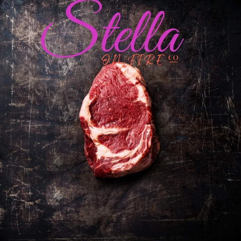 Steak on cutting board